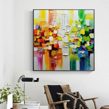 Color Block abstract 2 by Palette Knife wall art minimalism Oil Paintings
